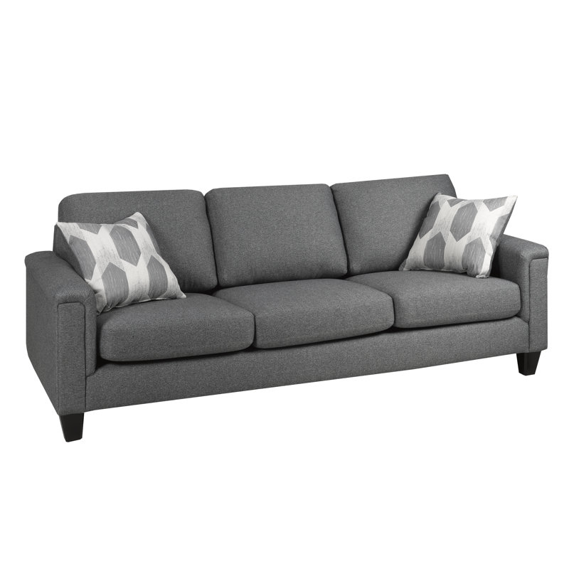 3 - Piece Living Room Set, Grey Polyester