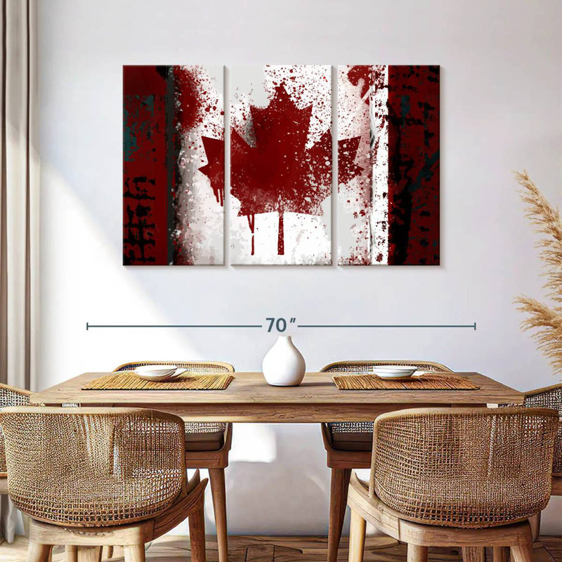 Borges Rustic Canada Flag, 36" H x 57" W