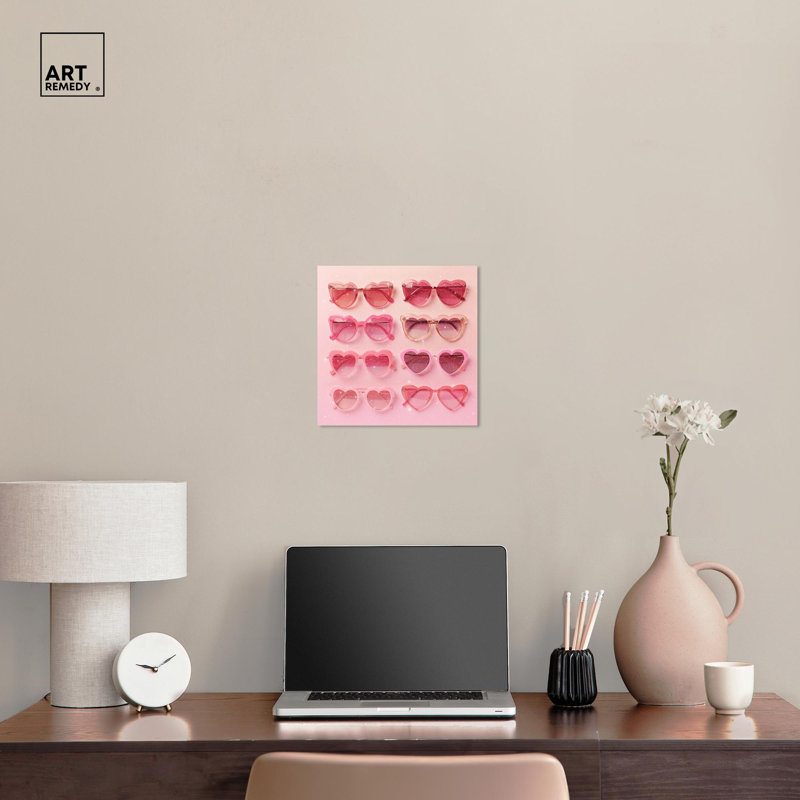 Art moderne sur toile, collection Heart, H 12 po x l 12 po x P 1,5 po, Toile tendue
