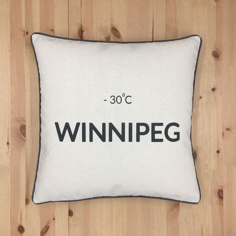 Housse de coussin carrée O Canada Cities, Winnipeg