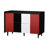 Storage Cabinet With Doors And 2 Drawers With Unique Panel Styling, Modern Coffee Bar Cabinet, Accent Cabinet-506558575