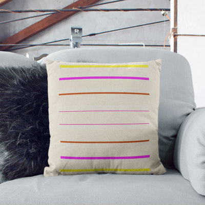 Striped Square Cushion