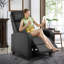 Fauteuil inclinable en cuir synthétique chocolat