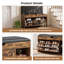 Leather Upholstered Bench with Shoe Storage