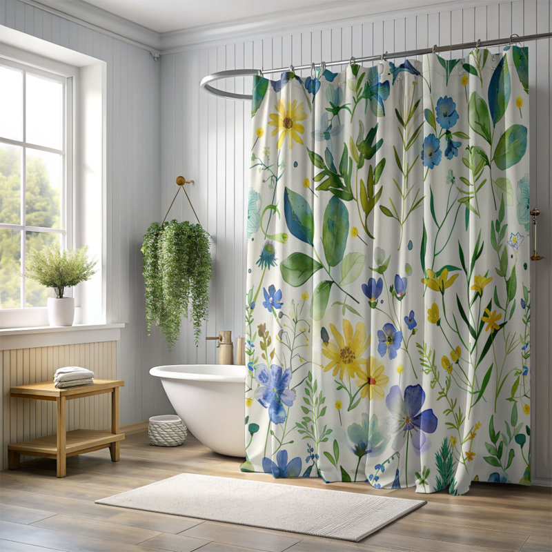 Spring Sweep - Rideau de douche Premium, H 74 po x l 71 po