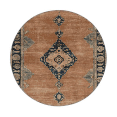 Tapis intérieur et extérieur brun Overdyed