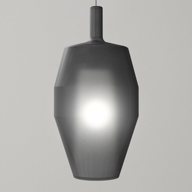 MOM 1 - Light Pendant, Vetro  Black Glass, White