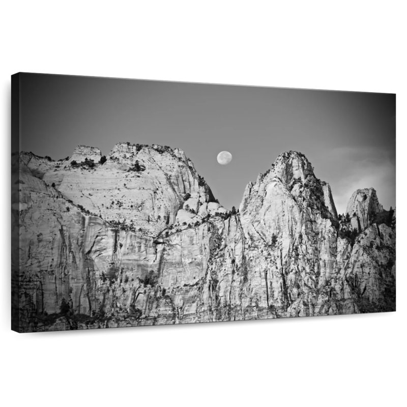 Alvord Utah Moonrise BW