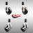 4 Piece Soft Rubber Swivel Caster Set