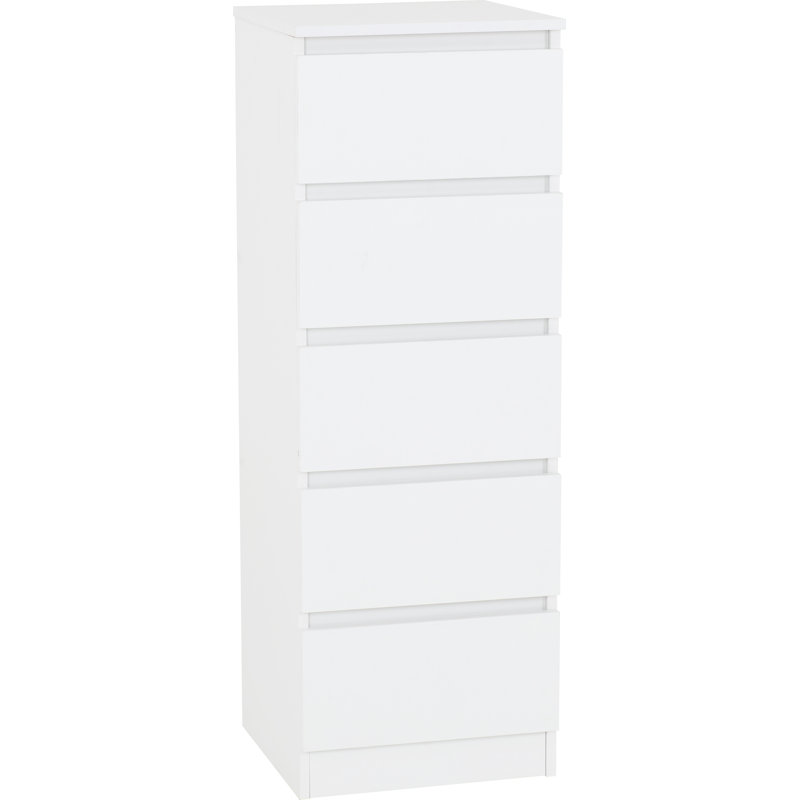 40cm W 5 - Drawer Chest of Drawers, White