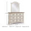 Commode double 6 tiroirs avec miroir Heraldas