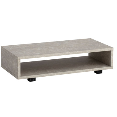 Coffee table gray 100 cm concrete look living room table sofa table storage space