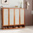 Bohemian 7-Tier Bamboo Shoe Cabinet Space-Saving Entryway Shoe Storage Cabinet with Doors