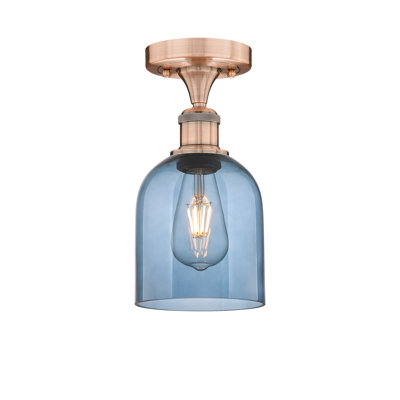 Edison - Allysson - Plafonnier semi-encastré 6 po 1 lumière - Abat-jour granuleux