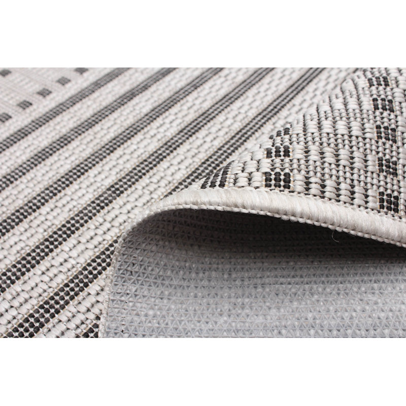 Tapis intérieur / extérieur gris Bralynn, Tapis de couloir 2 pi 2 po x 6 pi 7 po