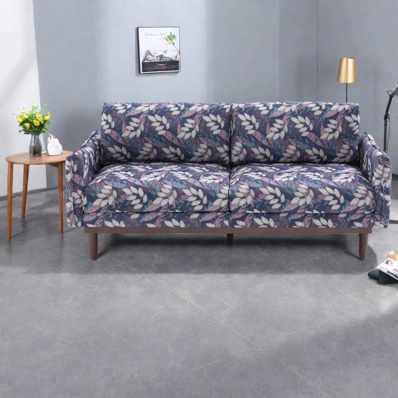 Causeuse spacieuse bleue, canapés modernes recouverts de polyester pour la maison
