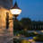 Rustic Black Outdoor Wall Lantern With Frosted Shape