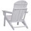 Adirondack Chair Plastic Set Of 2 All-Weather Folding Fire Pit White