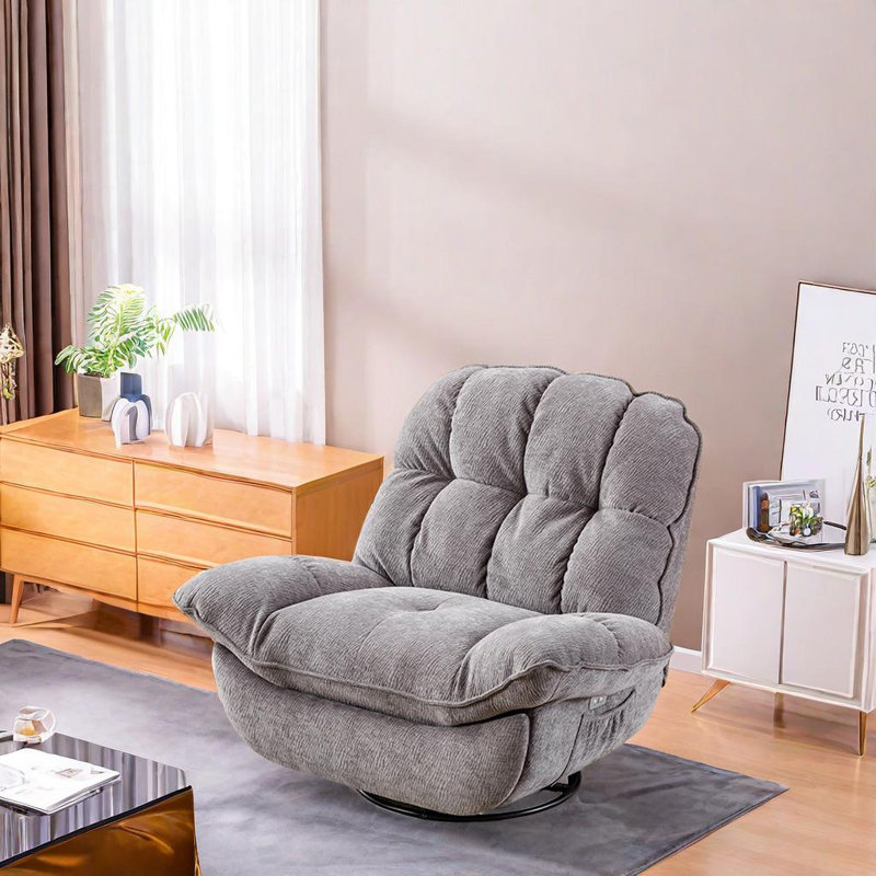 Fauteuil inclinable pivotant Mindil, Gris