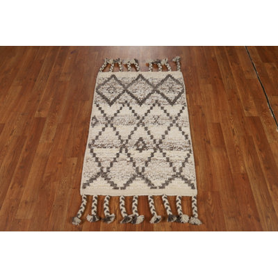 Geometric Moroccan Oriental Accent Rug 2x3