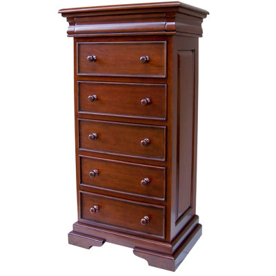 Hellenic Solid Wood 65cm W 5 - Drawer Chest of Drawers