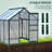 6' X 6' Greenhouse For Outdoors, Polycarbonate Greenhouse With Rain Gutter And Roof Vent, Aluminum Walk-In Green Houses For Outside For Patio Backyard Garden, Dark Green-123051933