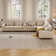 L-Shaped 6 Seats Modular Sectional Sofa with Storage Seats, Phone Holder and Console Table