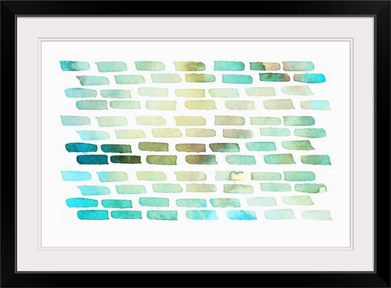 «Bricks» Brittley, reproduction d'art, H 20 po x l 26 po x P 1 po, Cadre noir