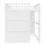 Lit mezzanine pleine grandeur en bois massif avec échelle, meubles de chambre à coucher peu encombrants, blanc classique