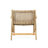 2 Outdoor Club Chairs - Wood Core Brown Structure