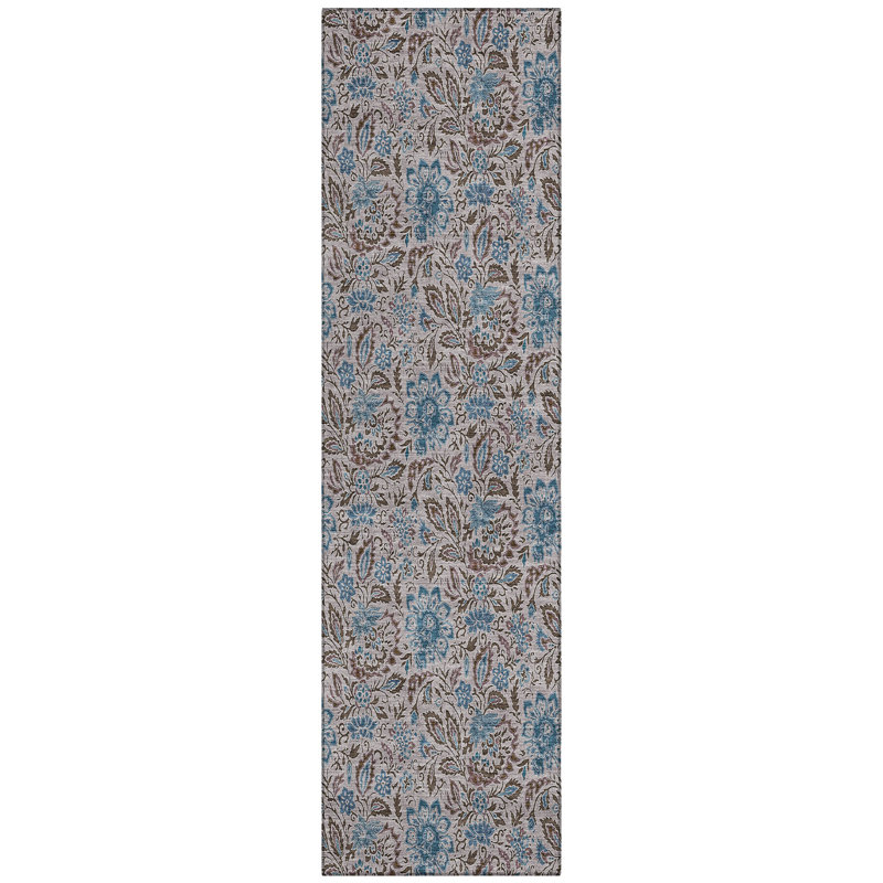 Floral Indoor / Outdoor Rug, Runner 2'3" x 7'6"