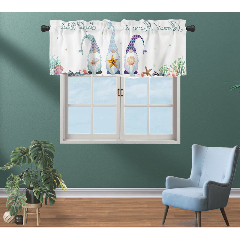 Emreigh Geometric Tailored 54'' W Window Valance in