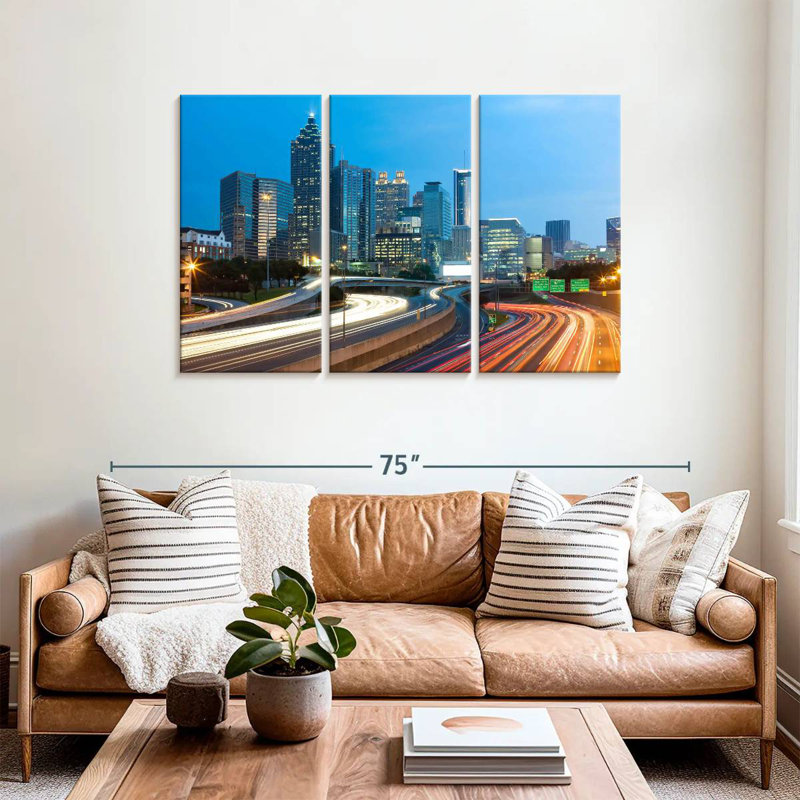 Nicci Downtown Atlanta Light Trails, 36" H x 57" W
