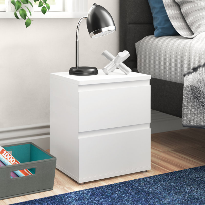 Wigdis 15.83"W 2 - Drawer Nightstand, White