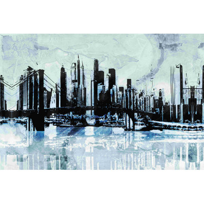 «Steel Blue Cityscape», impression sur toile tendue