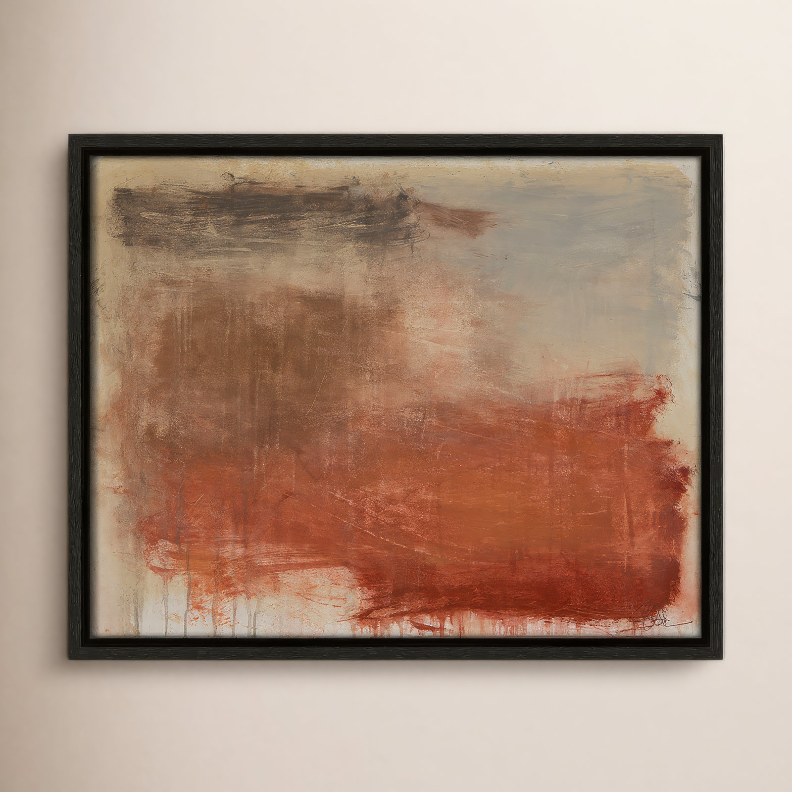 Colin "Autumn Over The Riviera" Print, 12.5" H x 15.5" W, Espresso