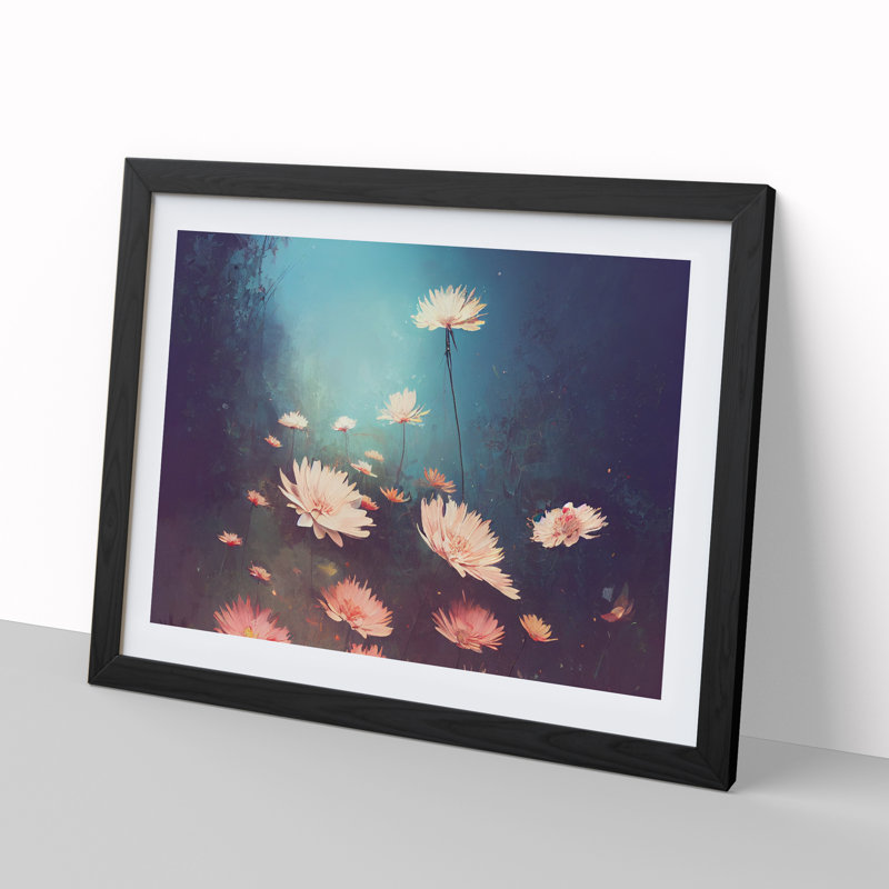 Field Of Flowers Vol.2 - Single Picture Frame Print, 46cm H x 64cm W x 2cm D, Black
