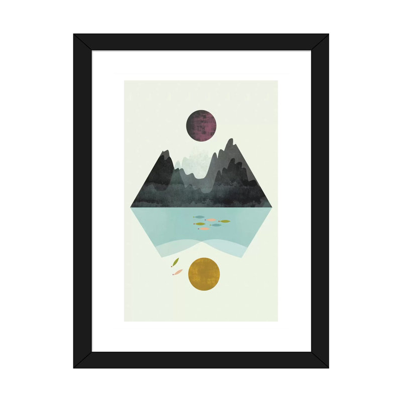 «Storm And Calm» - Impression, H 32 po x l 24 po x P 1 po, Papier beaux-arts encadré noir