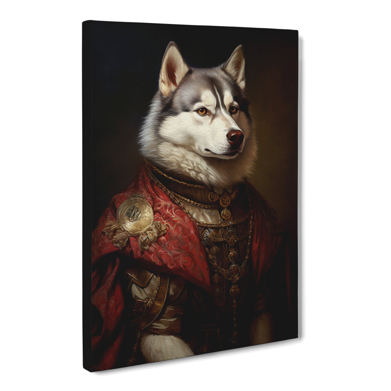 Husky Baroque Art - Wrapped Canvas, 76cm H x 50cm W x 3cm D