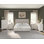  Ensemble de chambre à coucher double 5 pièces Louby, blanc vieilli