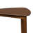 Dela Breakfast Dining Table, 35 Inch Triangular Top, 3 Legs, Medium Brown
