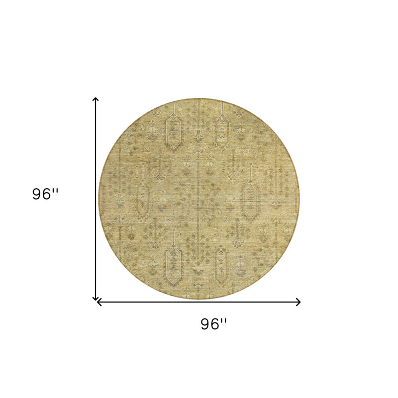 Tapis rond 8 po taupe