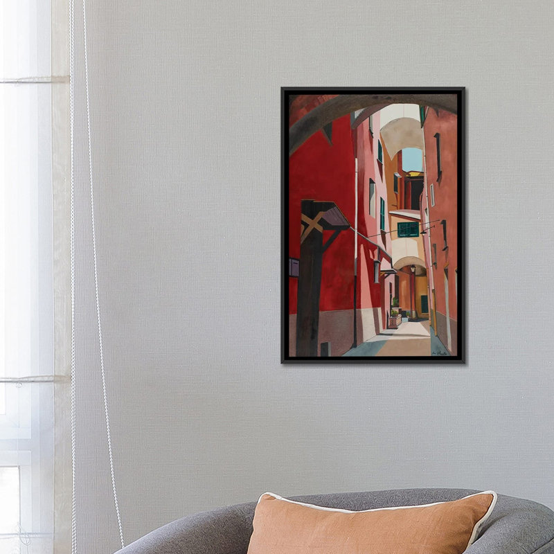 Porto Maurizio, Italy, 26" H x 18" W x 1.5" D, No Mat, Black Floater Framed Canvas