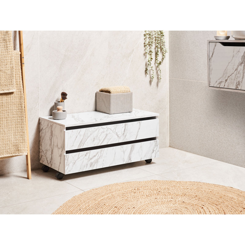 Bathroom Cabinet TERESINA with Wheels 80 cm