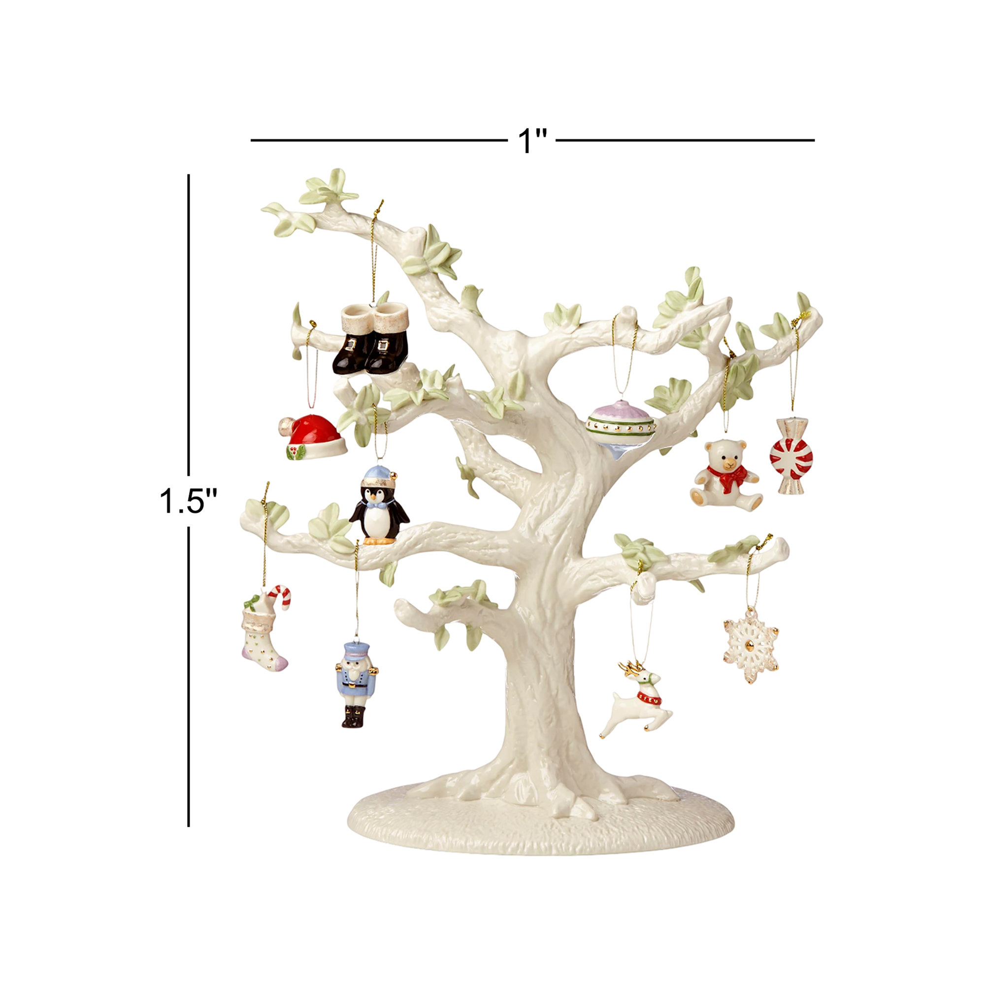 ORNAMENT TREES 10 Piece Christmas Memories Hanging Figurine Ornament Set