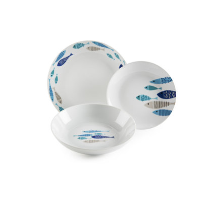 North Sea Piece Porcelain China Dinnerware Set - Service for 6