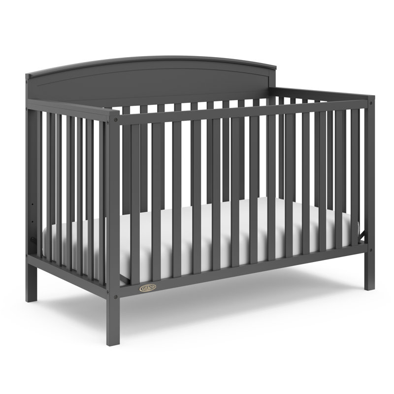 Lit de bébé convertible 5-en-1 Benton, Gris, Lit à barreaux