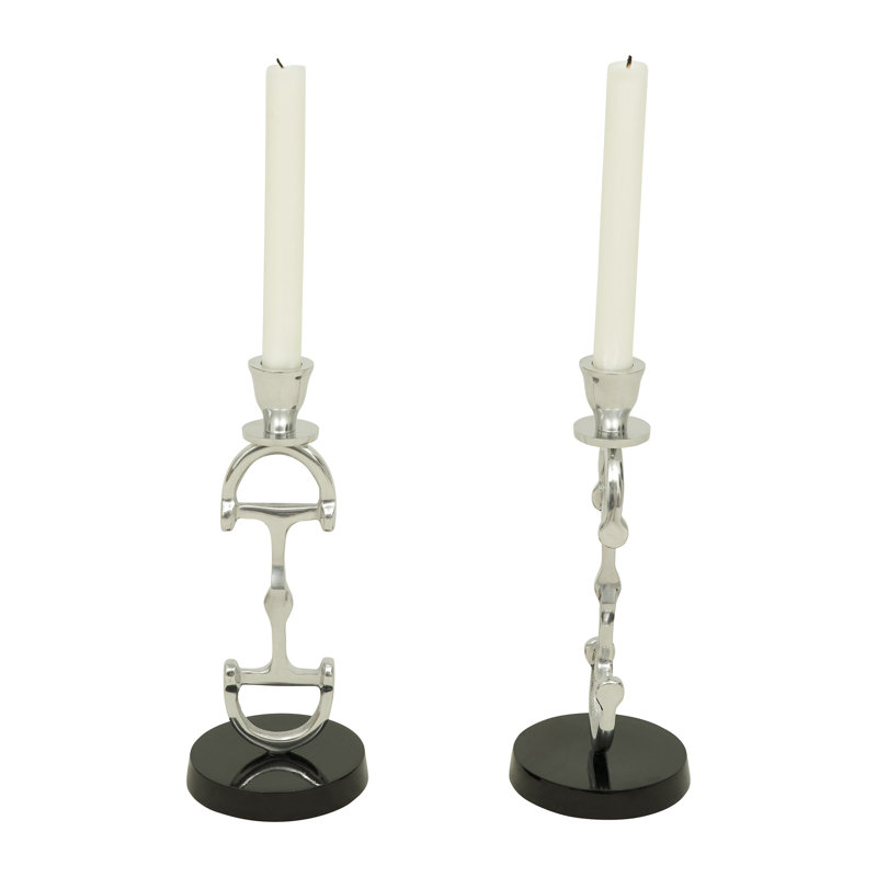Snaffle Bit Candle Sticks -Set Of 2