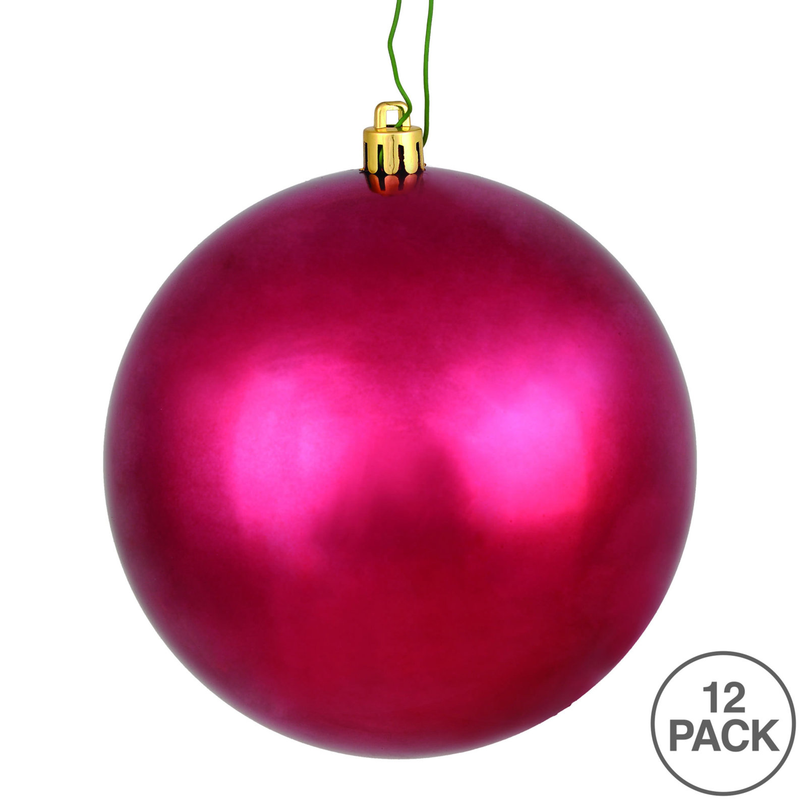 Holiday Décor Ball Ornament, Berry Red Shiny, 2.75" H x 2.75" W x 2.75" D