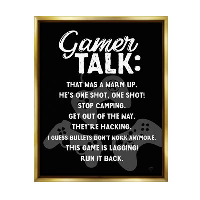 "Gamer parler phrases" par Lux + Me Designs sur toile